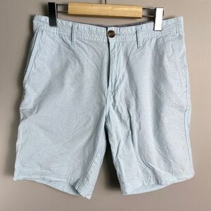 14th and Union Men's‎ Pale Blue Cotton Chino 8" Walking Shorts Size 30